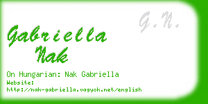 gabriella nak business card